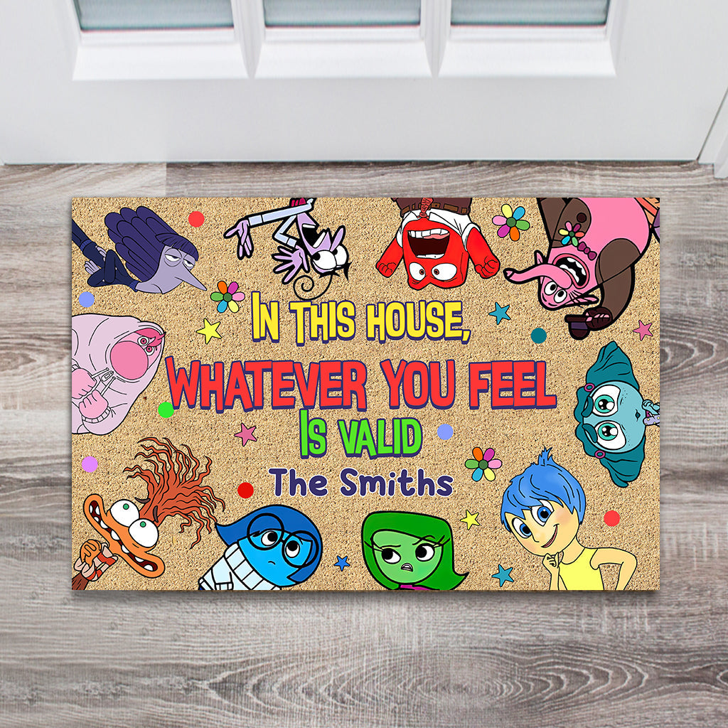 Personalized Family Doormat Whatever You Feel Is Valid Gift Doormat GradoCreations