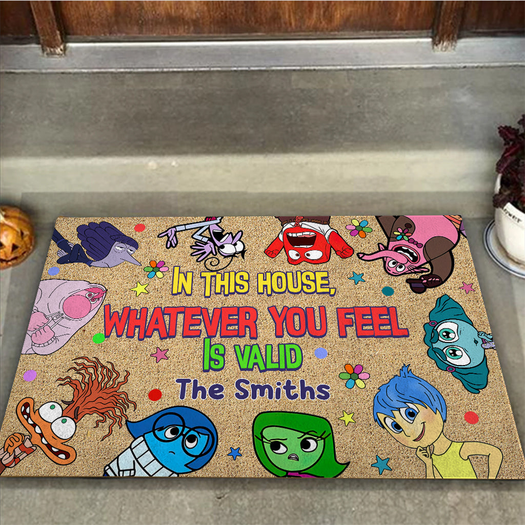 Personalized Family Doormat Whatever You Feel Is Valid Gift Doormat GradoCreations