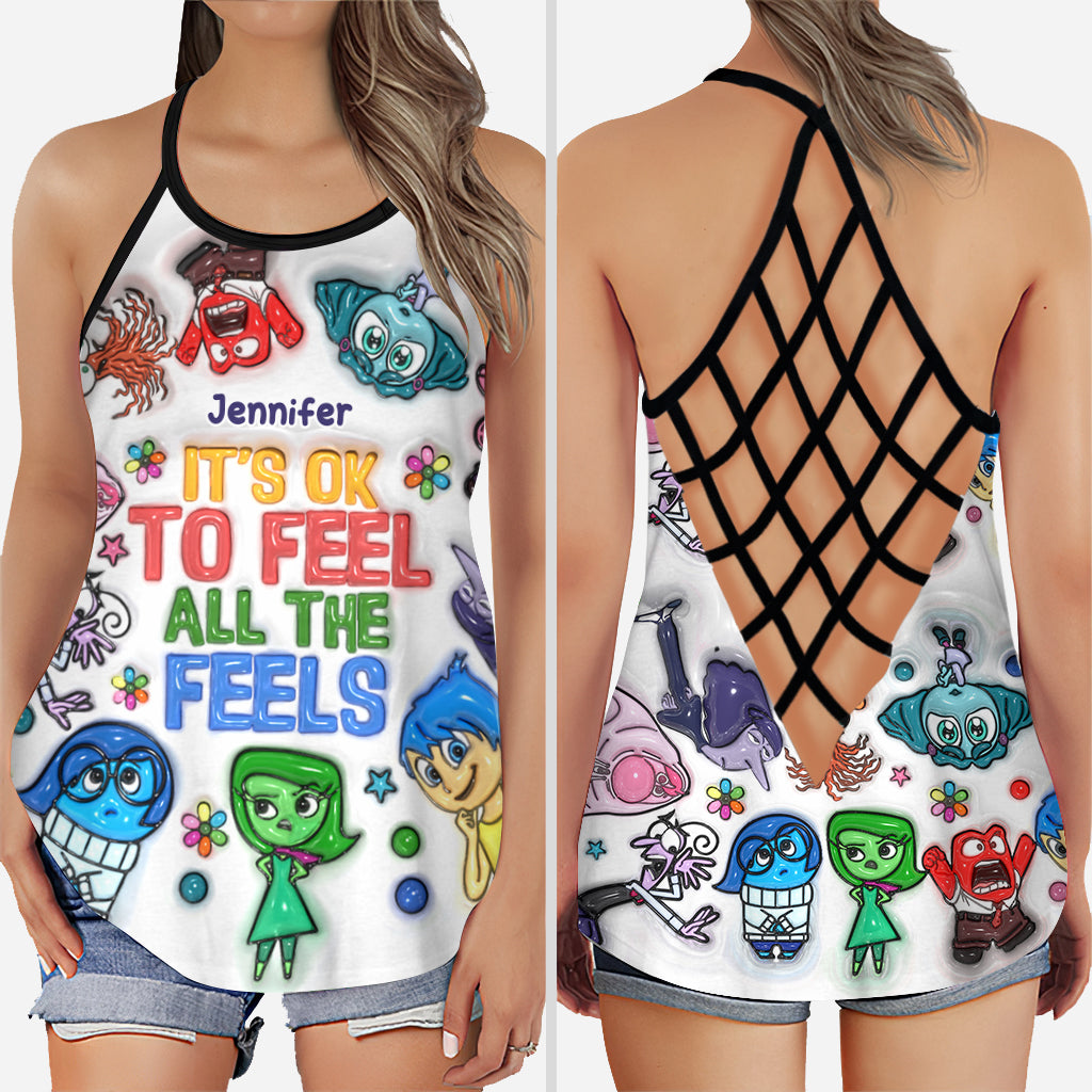 Personalized Cross Tank Top & Leggings Custom Name Gift for Her Cross Tank Top & Leggings GradoCreations