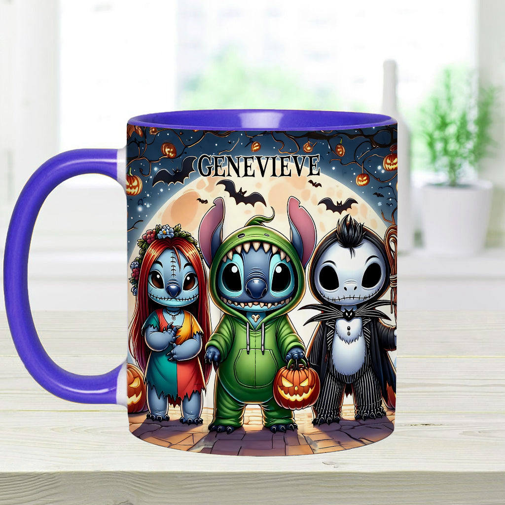 Personalized Spooky Ohana Accent Mug - Unique Halloween Gift Accent Mug GradoCreations