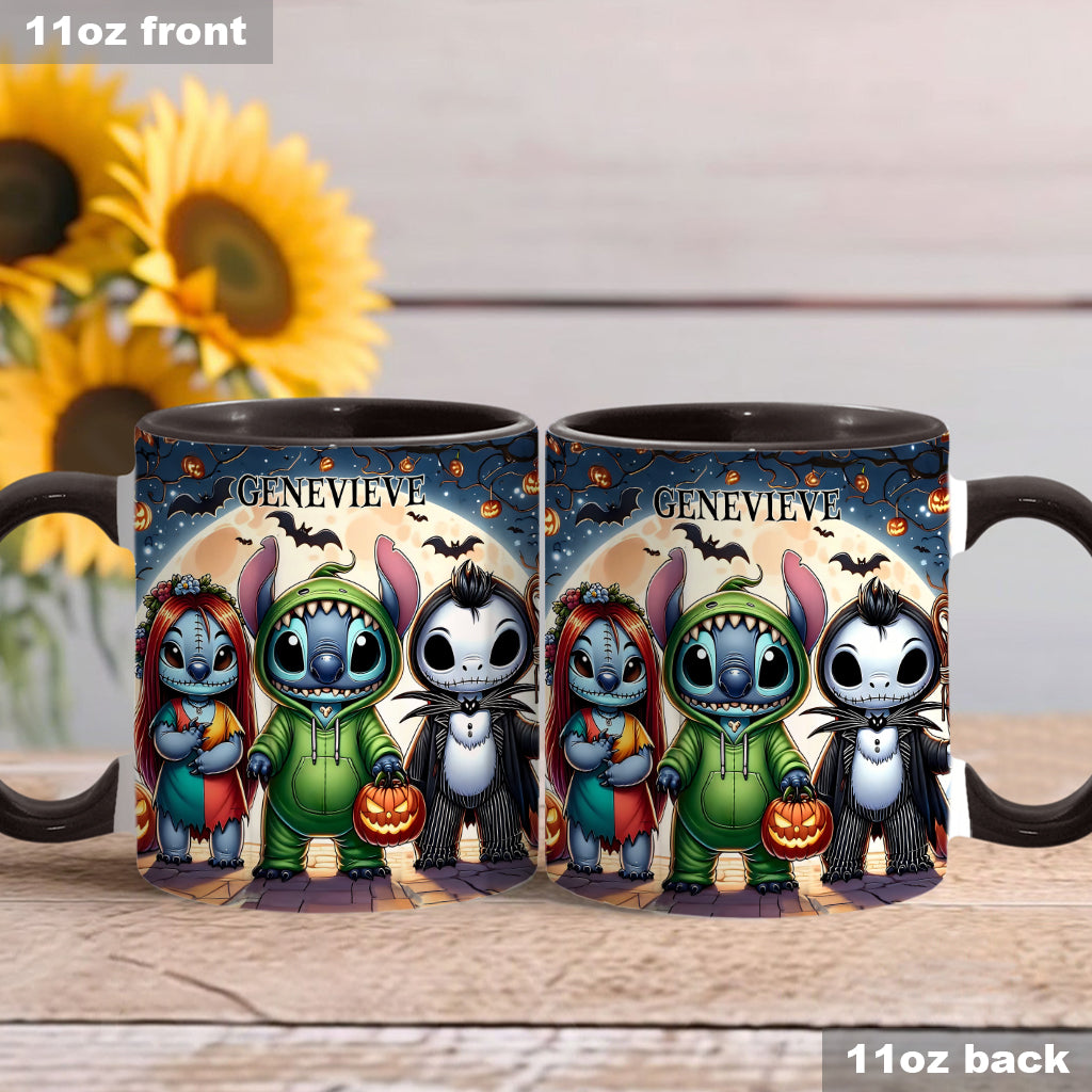 Personalized Spooky Ohana Accent Mug - Unique Halloween Gift Accent Mug GradoCreations