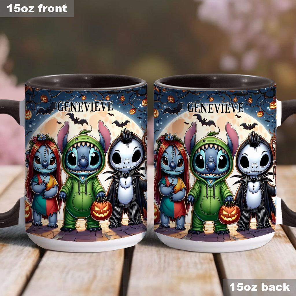 Personalized Spooky Ohana Accent Mug - Unique Halloween Gift Accent Mug GradoCreations