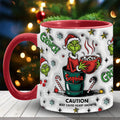 Personalized Grinch Accent Mug Custom Name Holiday Gift Accent Mug GradoCreations