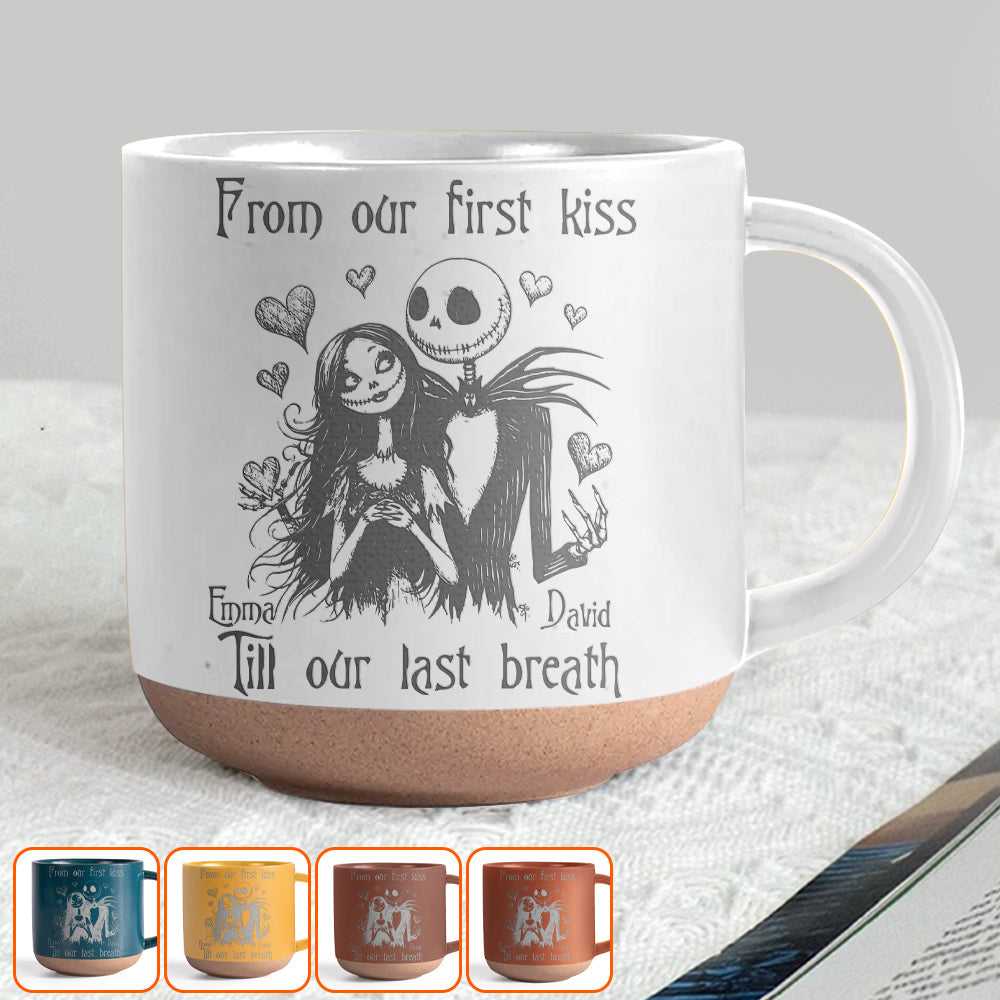 Personalized Nightmare Engraved Pottery Mug Custom Name Gift Idea Engraved Pottery Mug GradoCreations