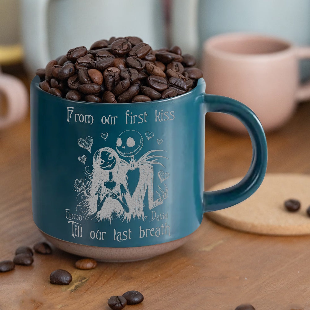 Personalized Nightmare Engraved Pottery Mug Custom Name Gift Idea Engraved Pottery Mug GradoCreations