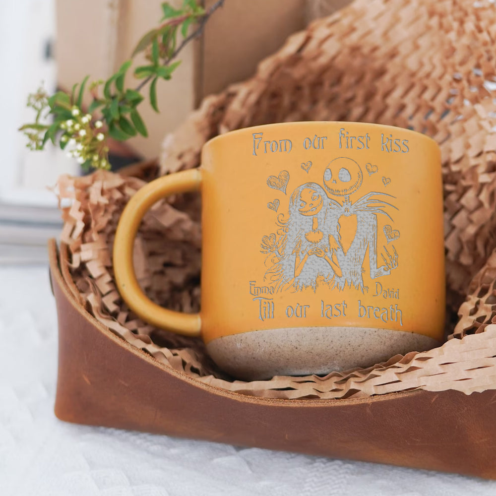 Personalized Nightmare Engraved Pottery Mug Custom Name Gift Idea Engraved Pottery Mug GradoCreations