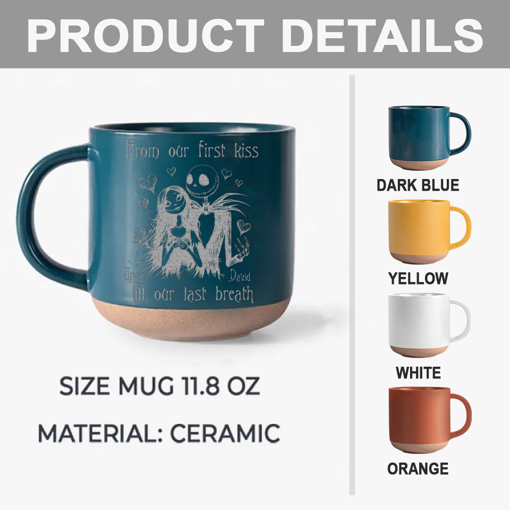 Personalized Nightmare Engraved Pottery Mug Custom Name Gift Idea Engraved Pottery Mug GradoCreations