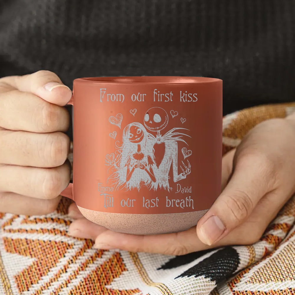 Personalized Nightmare Engraved Pottery Mug Custom Name Gift Idea Engraved Pottery Mug GradoCreations