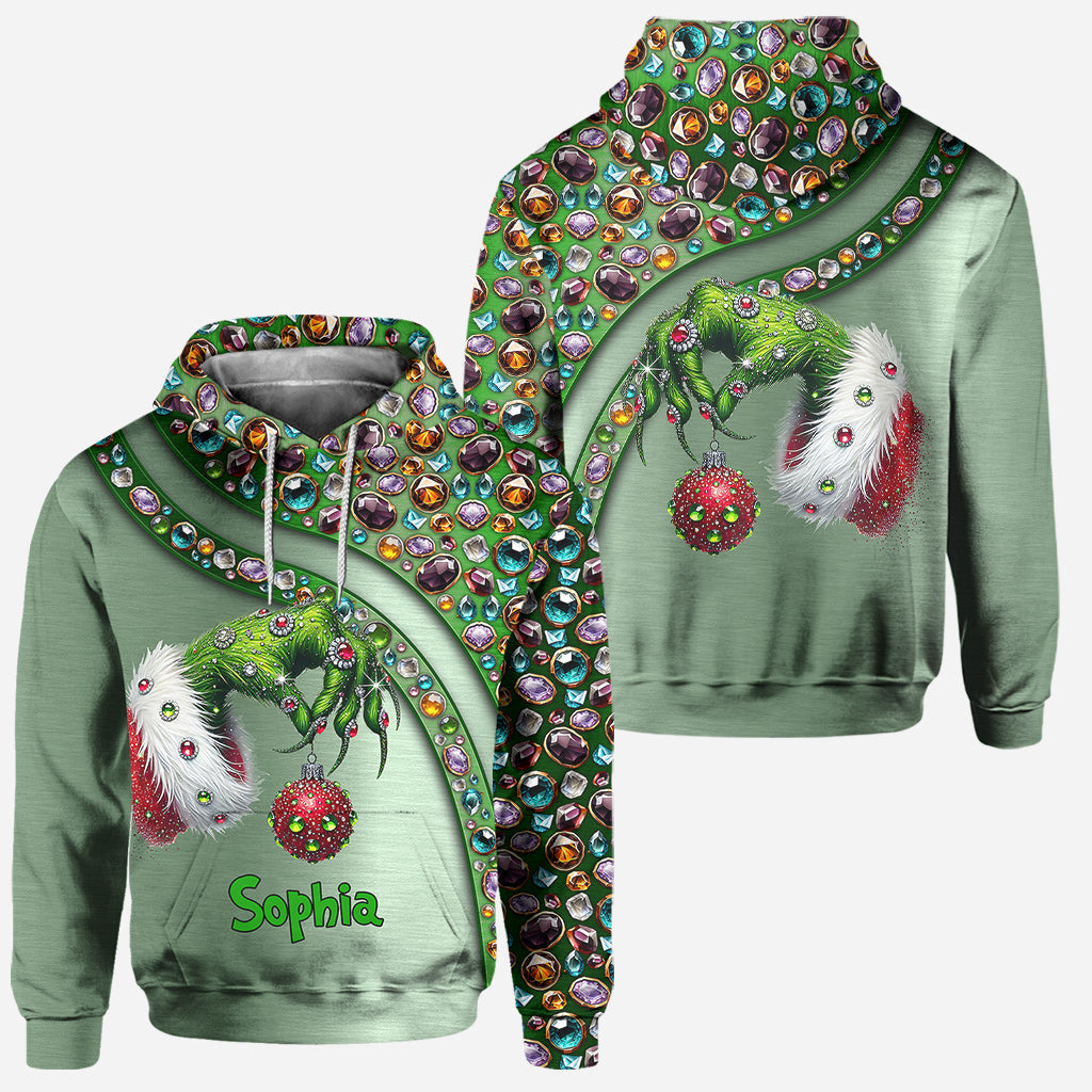 Personalized Grinch Christmas Hoodie & Leggings Custom Name Gift Hoodie & Leggings GradoCreations