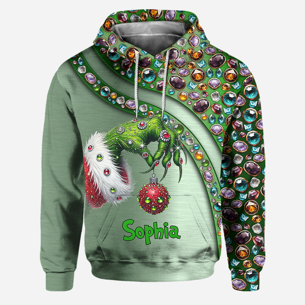 Personalized Grinch Christmas Hoodie & Leggings Custom Name Gift Hoodie & Leggings GradoCreations