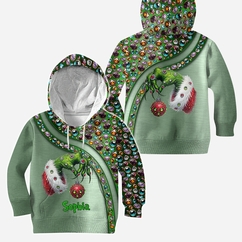 Personalized Grinch Christmas Hoodie & Leggings Custom Name Gift Hoodie & Leggings GradoCreations