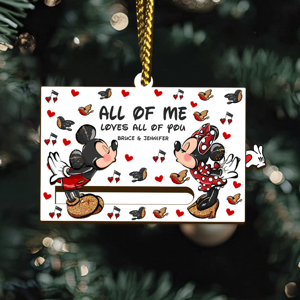 Personalized Sliding Ornament Custom Message Heart Design Sliding Ornament GradoCreations