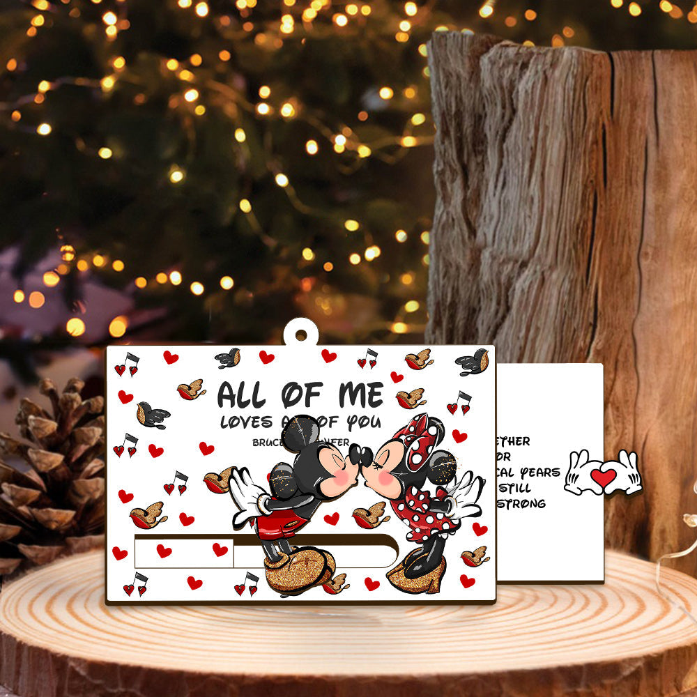 Personalized Sliding Ornament Custom Message Heart Design Sliding Ornament GradoCreations