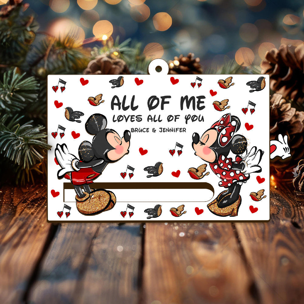 Personalized Sliding Ornament Custom Message Heart Design Sliding Ornament GradoCreations