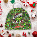 Personalized Grinch Beanie Hat Custom Name Christmas Gift Beanie Hat GradoCreations