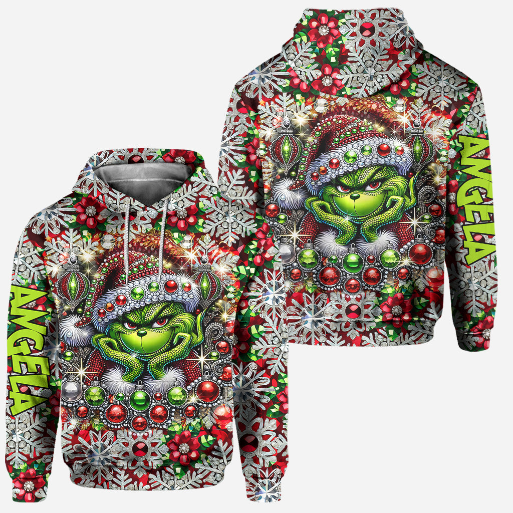 Personalized Grinch Hoodie & Leggings Christmas Gift for Family Hoodie & Leggings GradoCreations