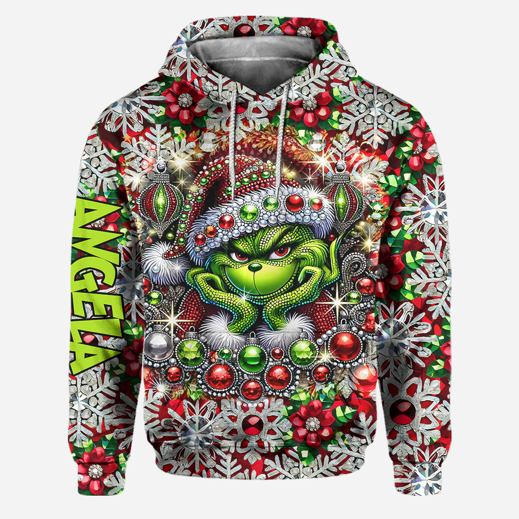 Personalized Grinch Hoodie & Leggings Christmas Gift for Family Hoodie & Leggings GradoCreations