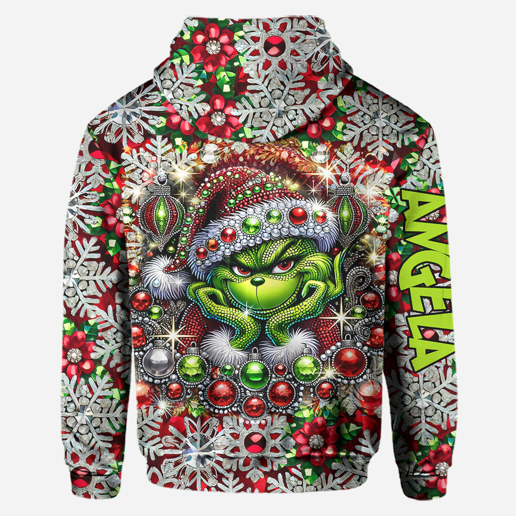 Personalized Grinch Hoodie & Leggings Christmas Gift for Family Hoodie & Leggings GradoCreations