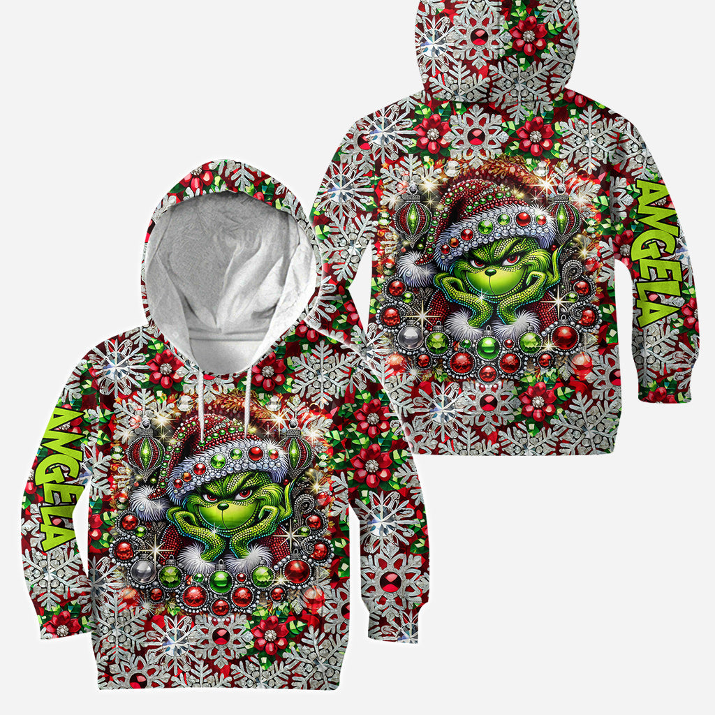 Personalized Grinch Hoodie & Leggings Christmas Gift for Family Hoodie & Leggings GradoCreations