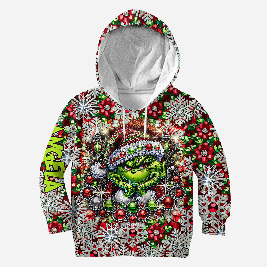 Personalized Grinch Hoodie & Leggings Christmas Gift for Family Hoodie & Leggings GradoCreations