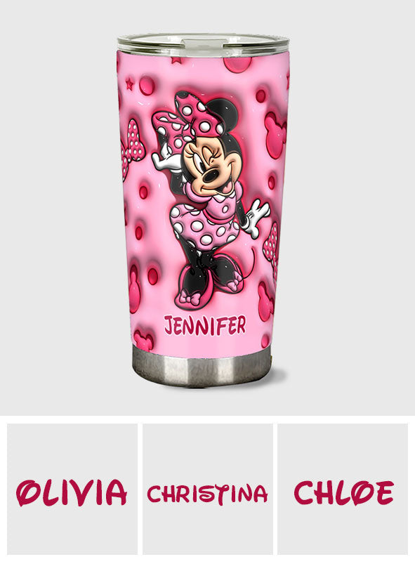Personalized Cute Mouse Tumbler Custom Name Gift for Her Tumbler GradoCreations