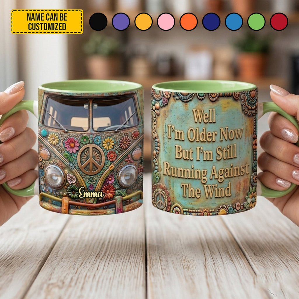 Personalized Hippie Accent Mug Custom Name Gift for Mom GradoCreations