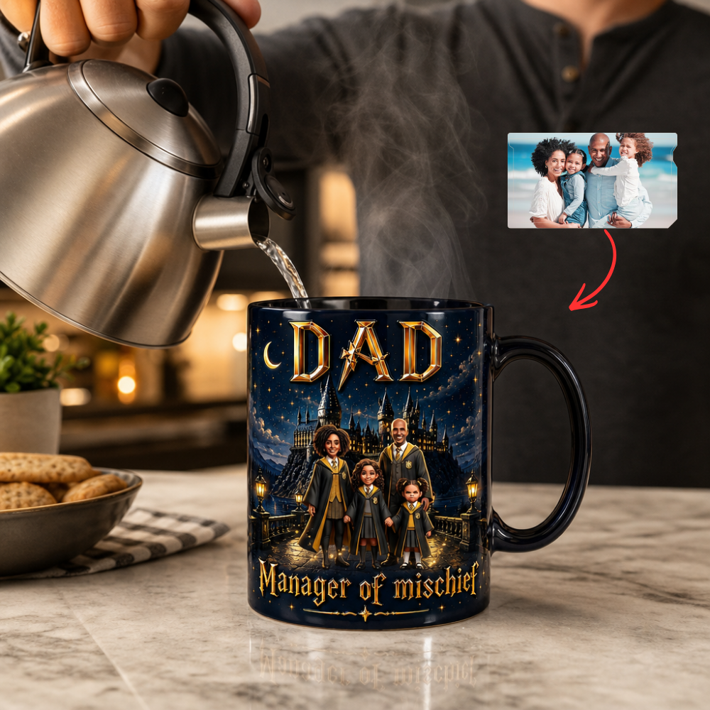 Personalized Color Changing Mug Superhero Gift for Dad