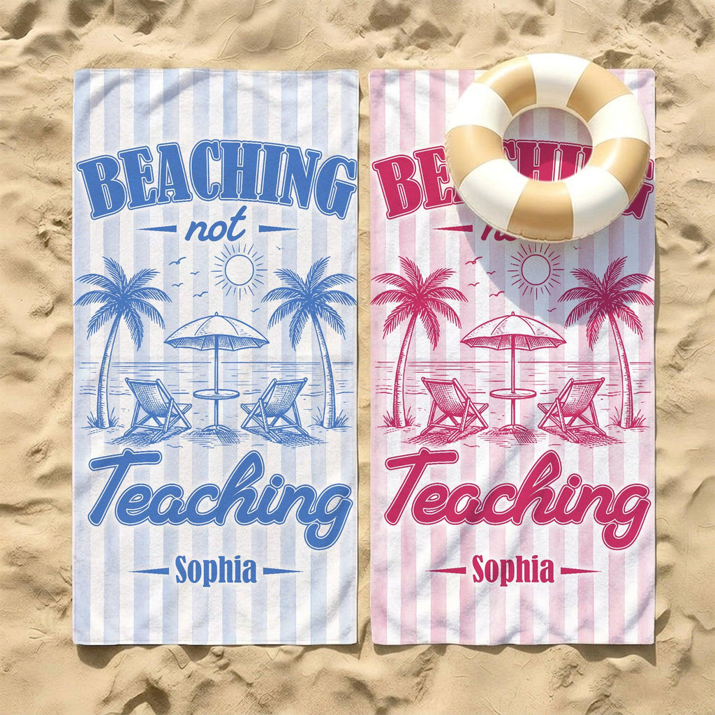 Personalized Beach Towel with Quote for Teacher Gift