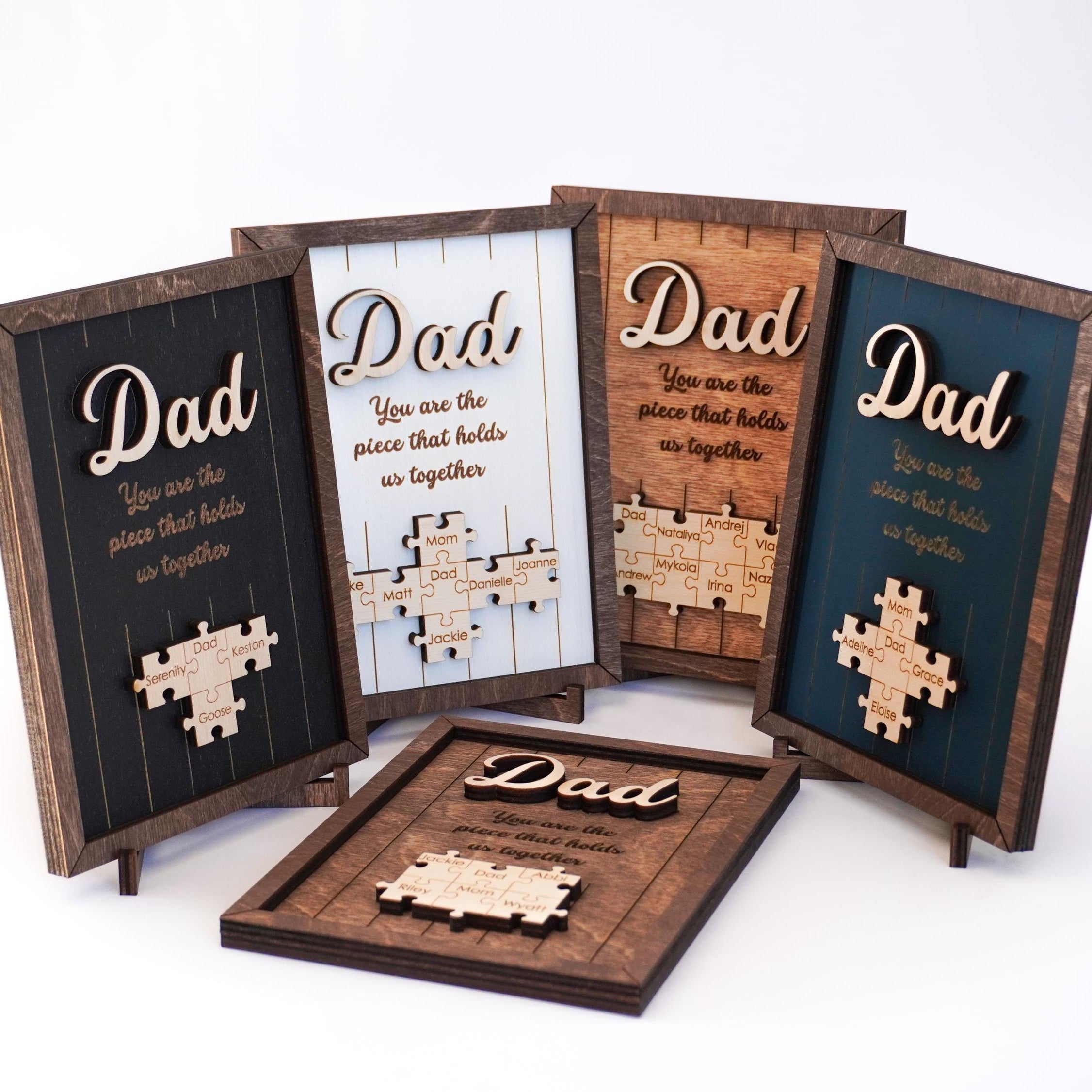 Personalized Wooden Plaque Gift for Dad Father's Day Keepsake HN590 - 2-Layered Wooden Plaque With Stand BCF fix GradoCreations