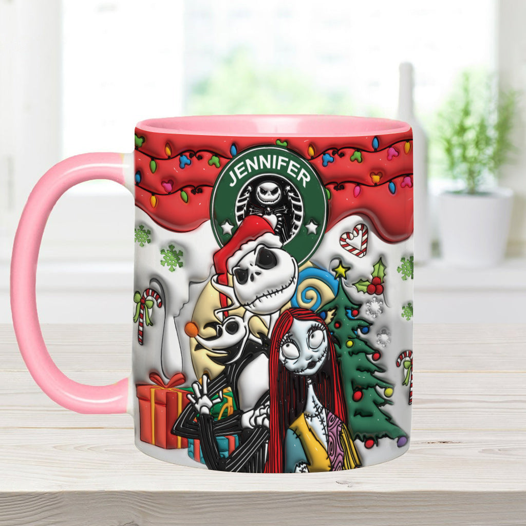 Personalized Nightmare Accent Mug Custom Name Gift for Halloween Accent Mug GradoCreations