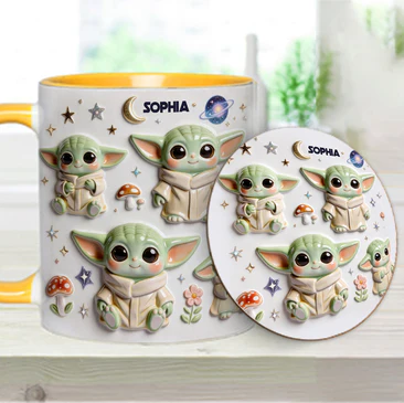 Personalized Galaxy Alien Mug Cute Gift for Movie Fans