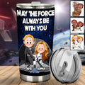 Personalized Star Wars Tumbler May The Force Be With You Gift for Couples Tumbler GradoCreations