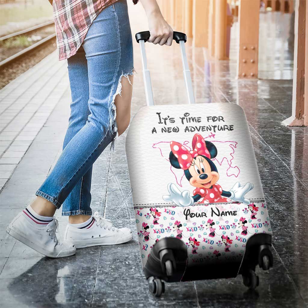 Personalized Mouse Luggage Cover Custom Name Travel Gift Luggage Cover GradoCreations
