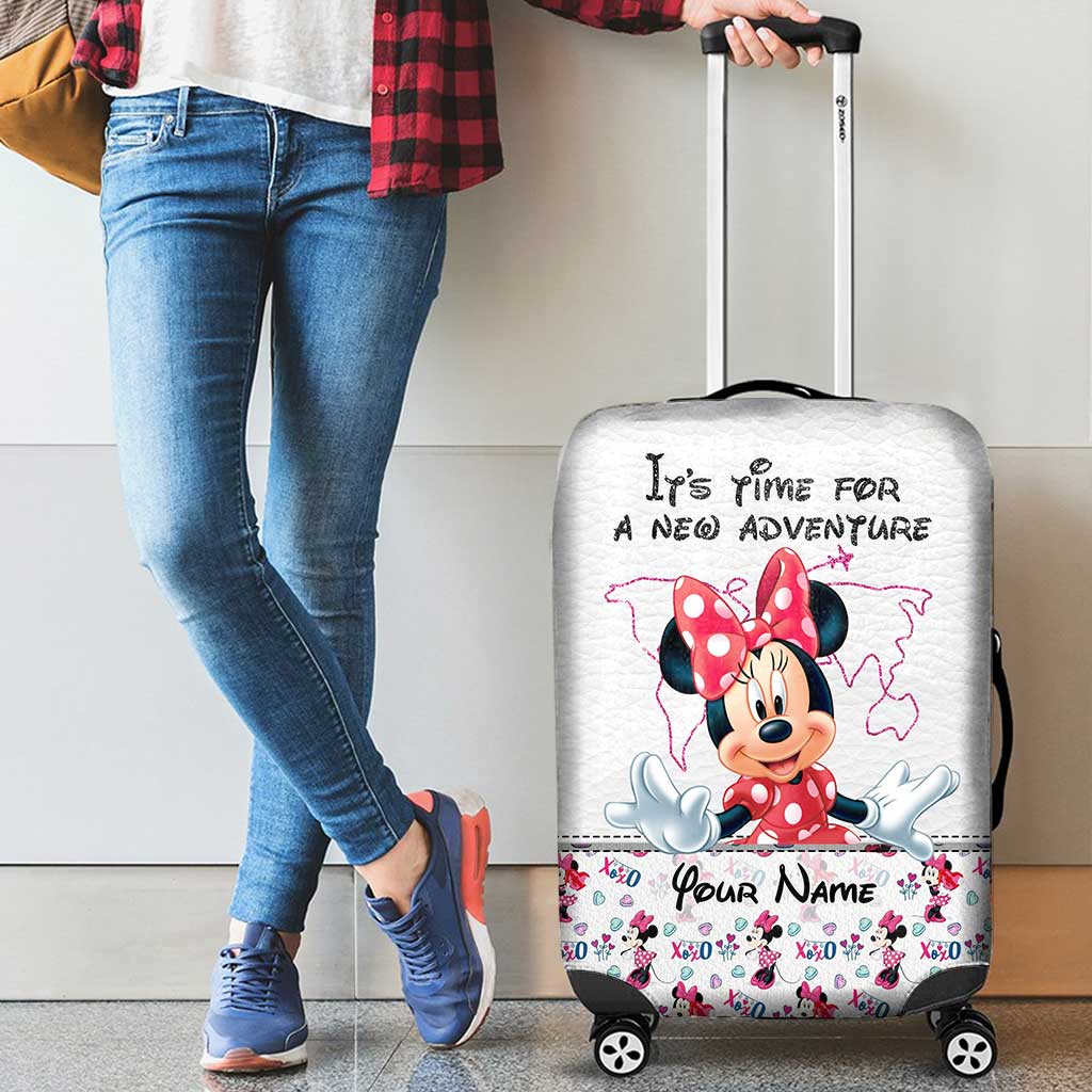 Personalized Mouse Luggage Cover Custom Name Travel Gift Luggage Cover GradoCreations