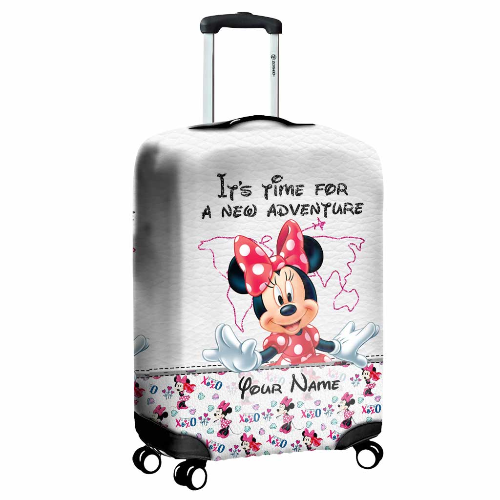 Personalized Mouse Luggage Cover Custom Name Travel Gift Luggage Cover GradoCreations