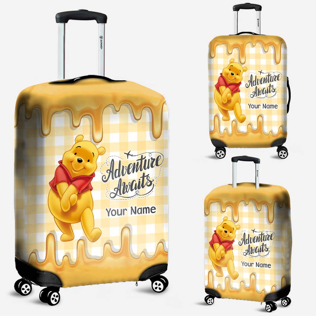 Personalized Winnie the Pooh Luggage Cover Custom Name Travel Gift Luggage Cover GradoCreations