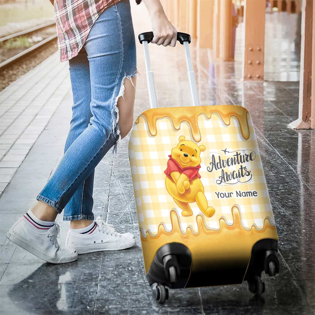 Personalized Winnie the Pooh Luggage Cover Custom Name Travel Gift Luggage Cover GradoCreations