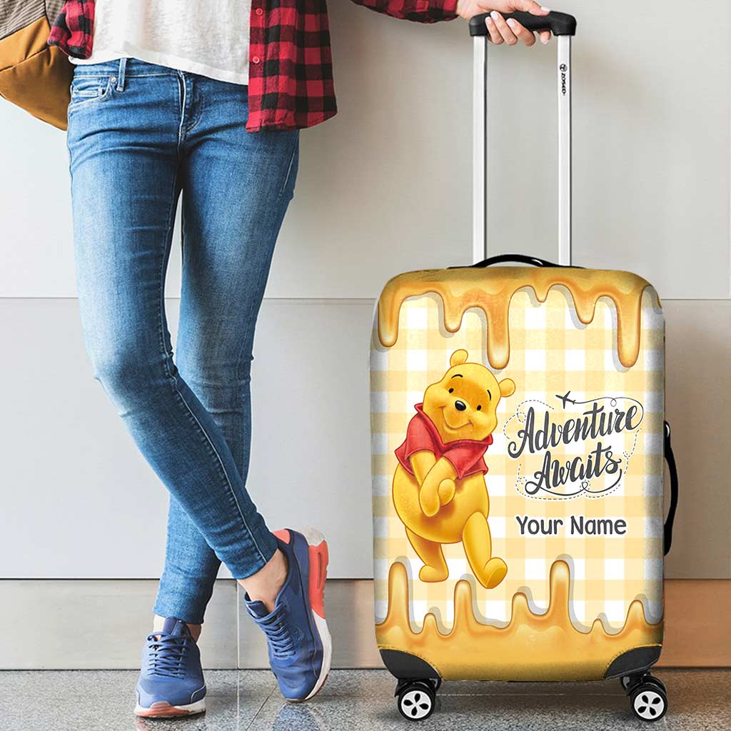 Personalized Winnie the Pooh Luggage Cover Custom Name Travel Gift Luggage Cover GradoCreations