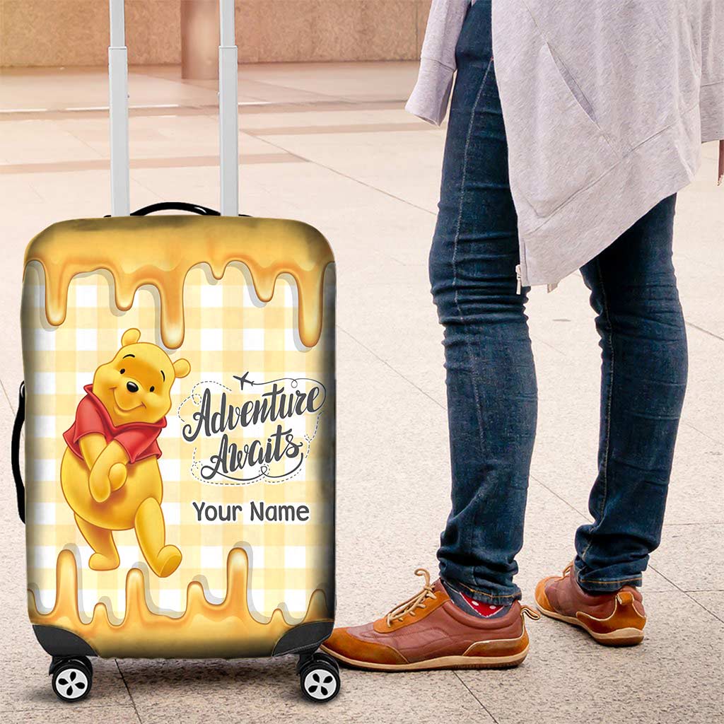 Personalized Winnie the Pooh Luggage Cover Custom Name Travel Gift Luggage Cover GradoCreations