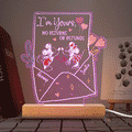 Personalized Couple Mouse Shaped Light Plaque Base with Custom Names Gift Shaped Plaque Light Base GradoCreations