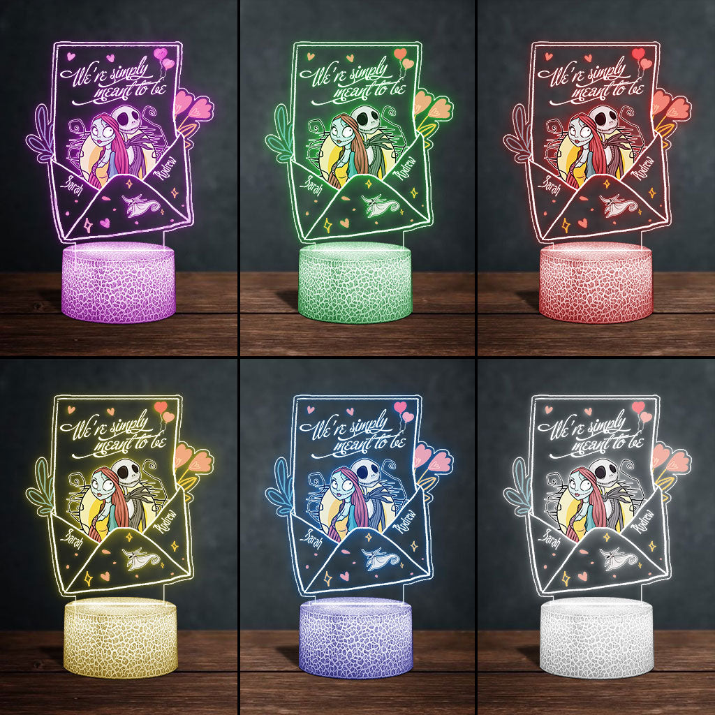 Personalized Nightmare Themed Couple Plaque Light Base Gift Shaped Plaque Light Base GradoCreations