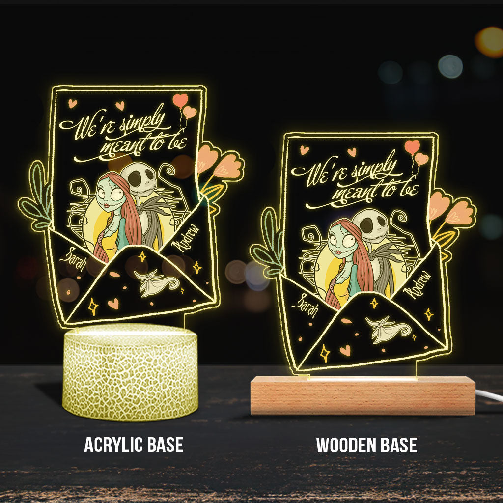 Personalized Nightmare Themed Couple Plaque Light Base Gift Shaped Plaque Light Base GradoCreations