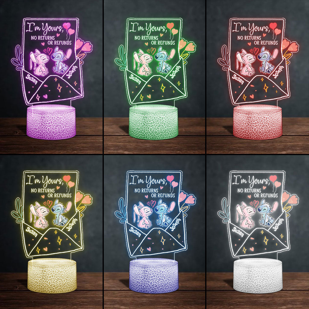Personalized Ohana Shaped LED Plaque Light Base for Couples Shaped Plaque Light Base GradoCreations