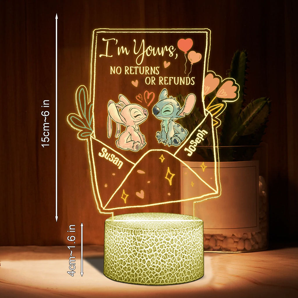 Personalized Ohana Shaped LED Plaque Light Base for Couples Shaped Plaque Light Base GradoCreations