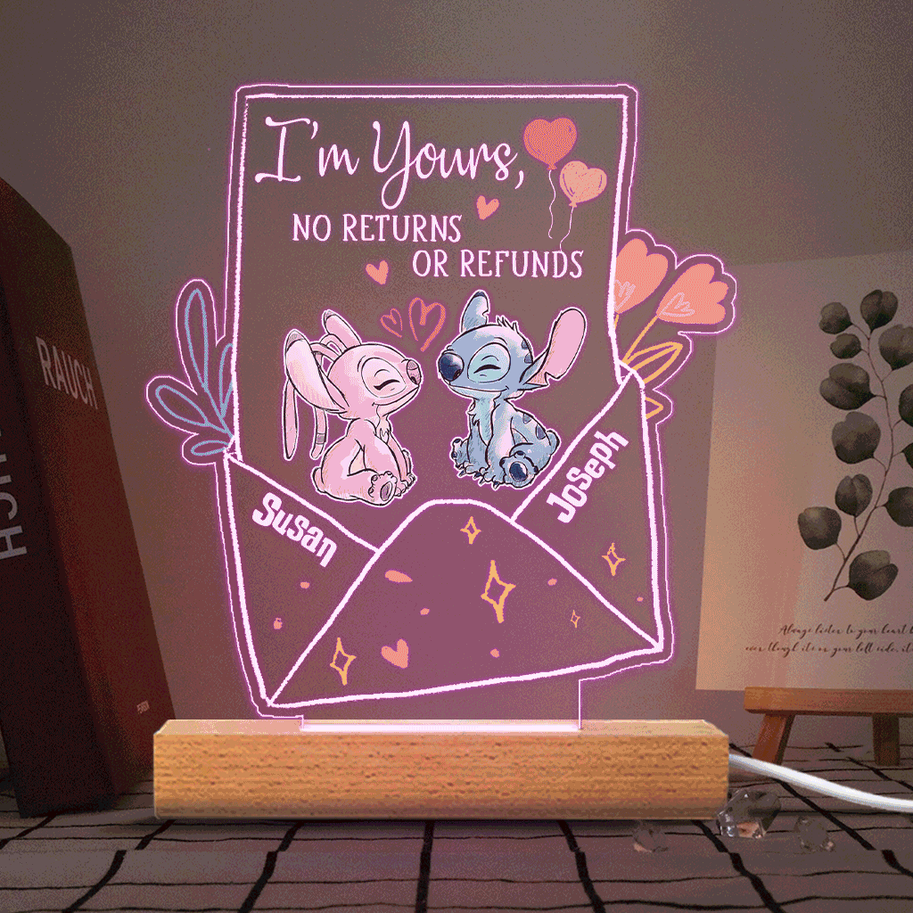 Personalized Ohana Shaped LED Plaque Light Base for Couples Shaped Plaque Light Base GradoCreations
