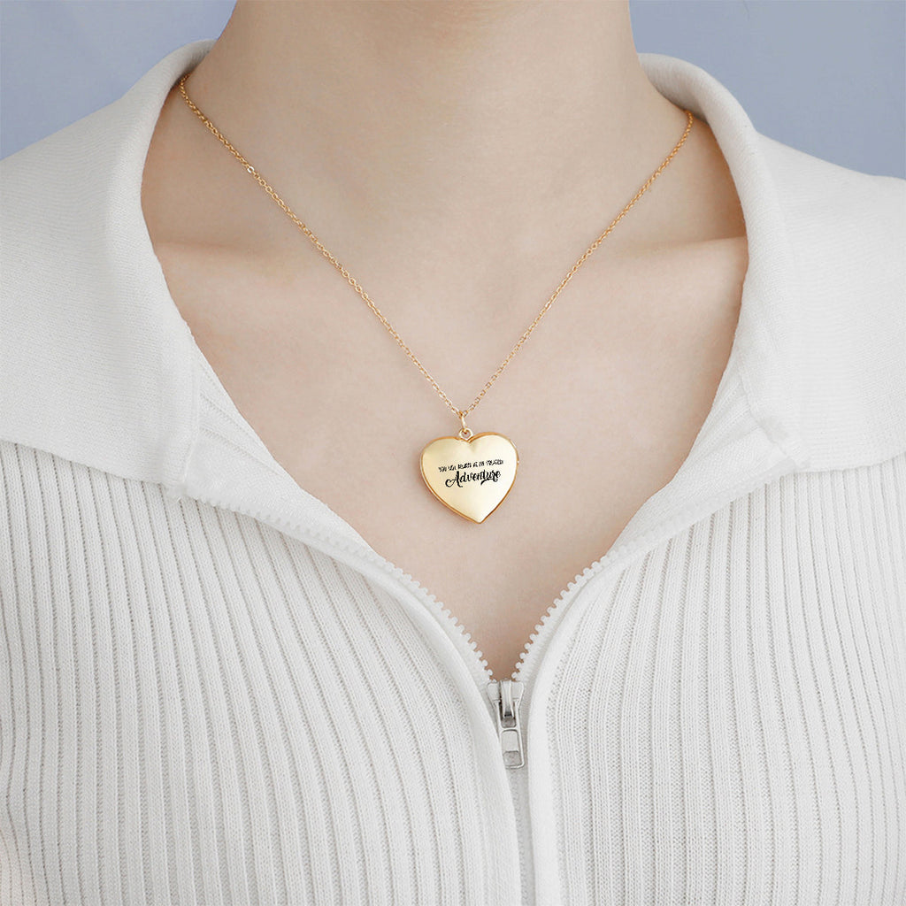 Personalized Heart Locket Pendant Necklace Custom Photo Gift for Mom Locket Pendant Necklace GradoCreations