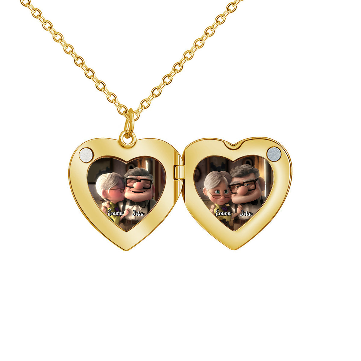 Personalized Heart Locket Pendant Necklace Custom Photo Gift for Mom Locket Pendant Necklace GradoCreations