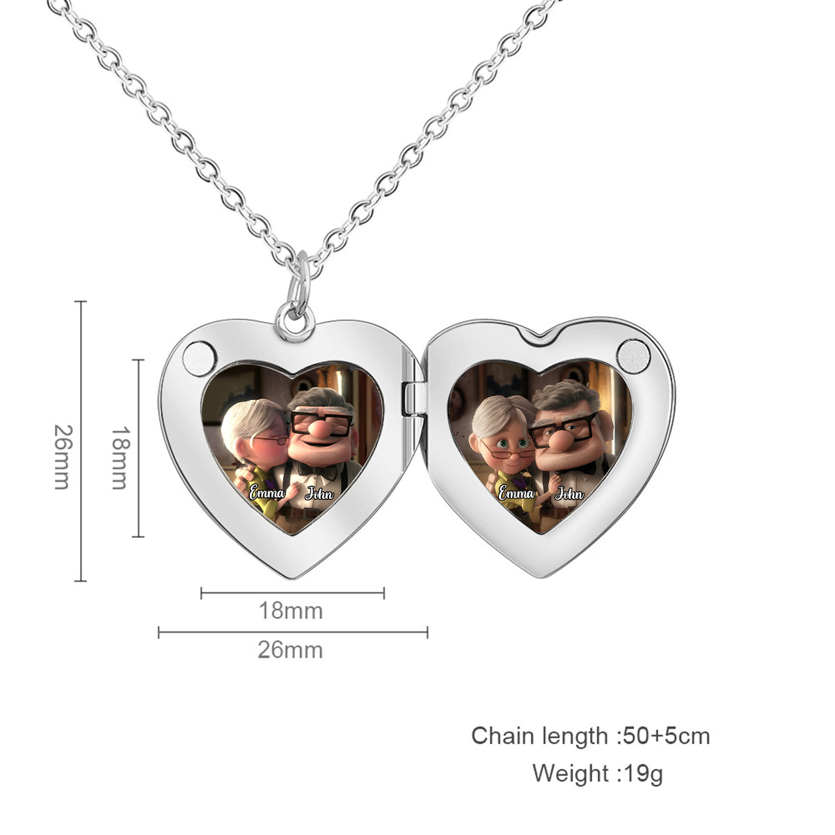 Personalized Heart Locket Pendant Necklace Custom Photo Gift for Mom Locket Pendant Necklace GradoCreations
