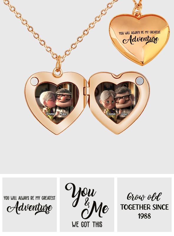 Personalized Heart Locket Pendant Necklace Custom Photo Gift for Mom Locket Pendant Necklace GradoCreations