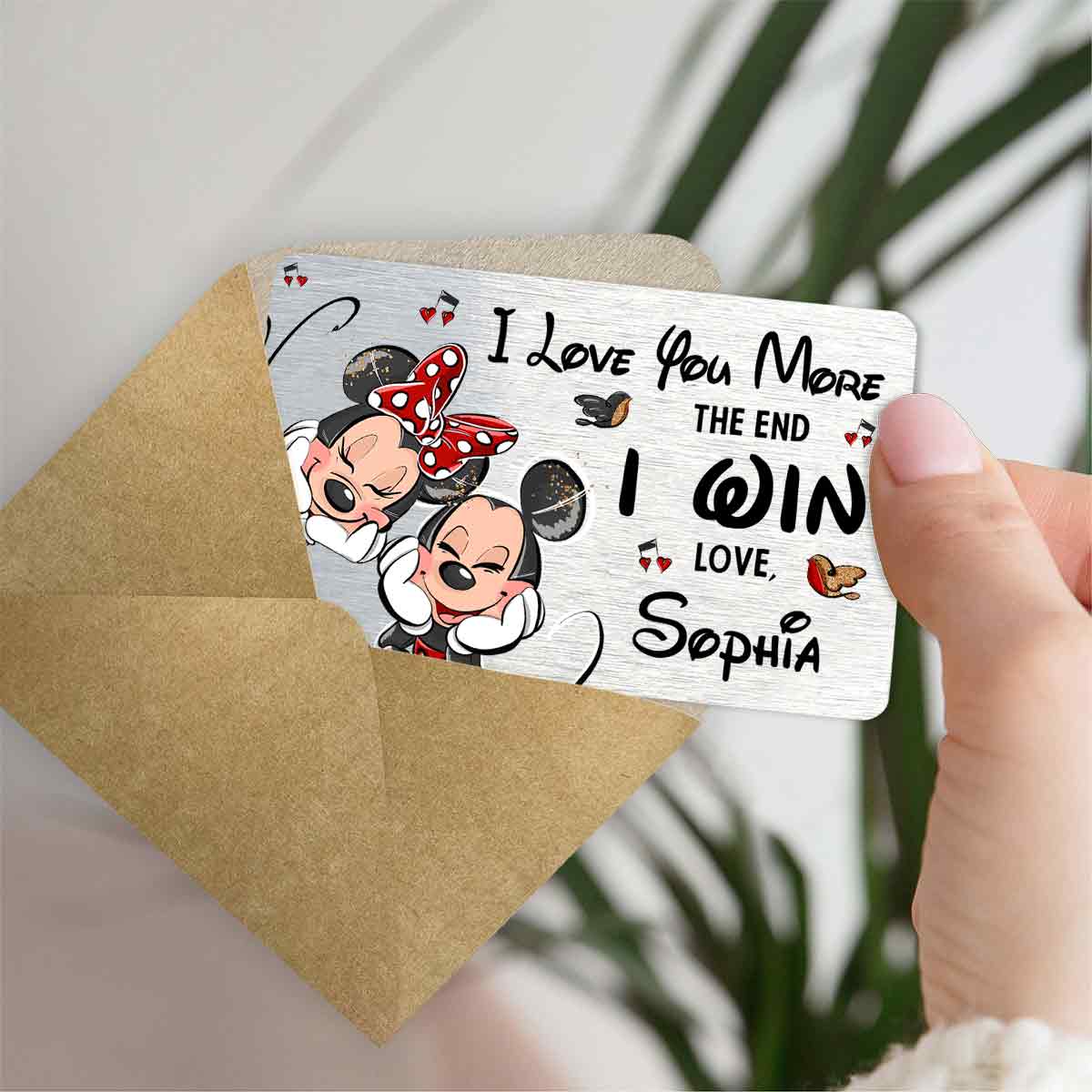 Personalized Metal Wallet Insert Card Custom Message Gift for Partner Wallet Insert Card GradoCreations